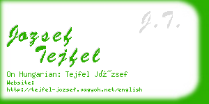 jozsef tejfel business card